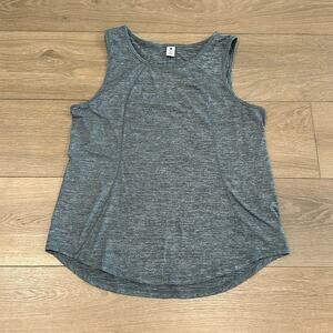 YOGALICIOUS Heather Silver Gray‎ Keyhole Back Active Sleeveless Tank Top Size M